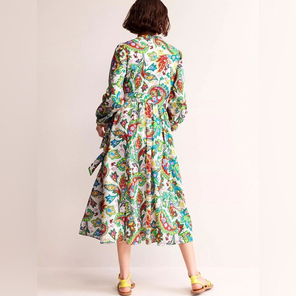 NWT Boden paisley Jen cotton midi dress - Picture 4 of 5